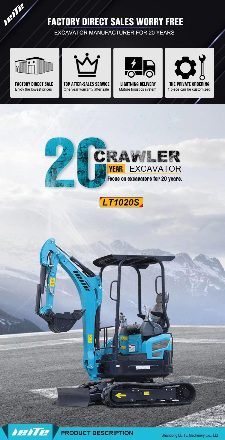 High Quality Chinese Small Crawler Digger 2 Ton Mini Hydraulic Excavator Color Customization Fast Delivery by Manufacturers