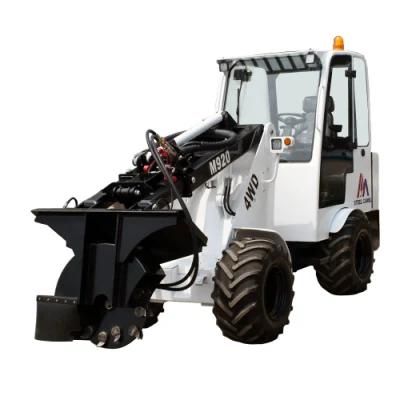 Heavy Duty Skid Steer Stump Grinder Planer Avant Type Telescopic Loader