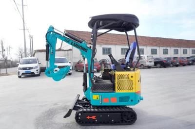 China Mini Small Micro Crawler 1.5 Ton Auger Bucket Digger Excavator for Sales