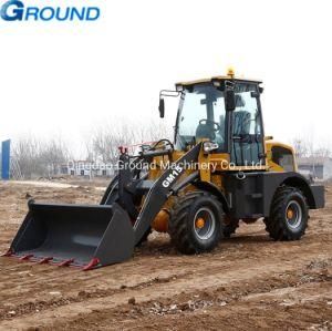 Rated load 1.5ton mini tractor frontloader pallet truck loader with torque converter for construction working