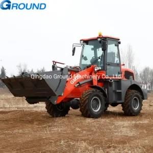 2ton mini wheel loader/front end loader for loading and transporting sand, wood, coal