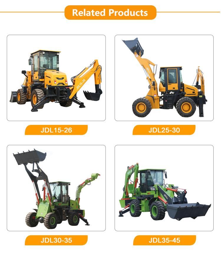 5 Ton Garden Use Excavator Backhoe 15-26 Small Backhoe Loader 5 Ton Excavator Loader