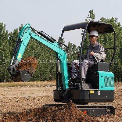 China Small Hydraulic Excavators 1ton 1.7 Ton 2 Ton 3ton Mini Digger with Cheap Price