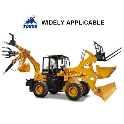 Hot Multi-Purpose 4 Wheel Drive New Backhoe and Loader 3 Tton 5 Ton New Backhoe Loader Price for Sale