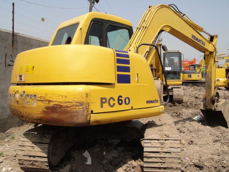 Japan Made Used 6t Komatsu PC60 PC60-7 Mini Excavator