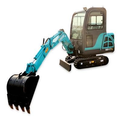 Fw17b New 1ton 2ton Crawler Small Hydraulic Micro Mini/Small Excavator for Sale Small Digger Machine with ISO