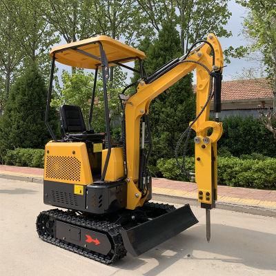 Cheap 1 Ton Crawler Backhoe Bucket Mini Excavator with Hydraulic Hammer