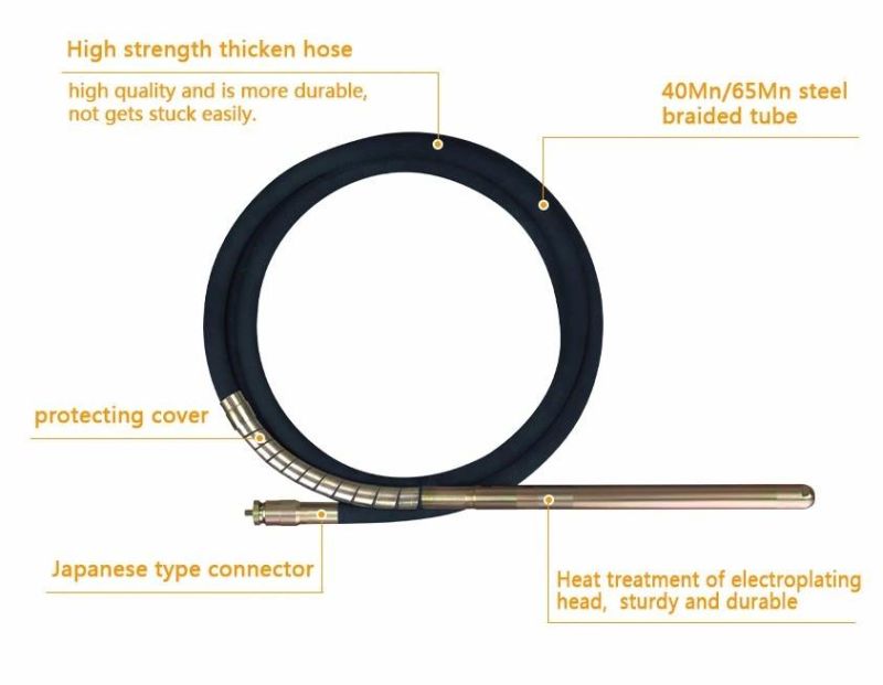 Ce Approvedconcrete Vibrator 5HP Robin Flexible Shaft Manufacturer