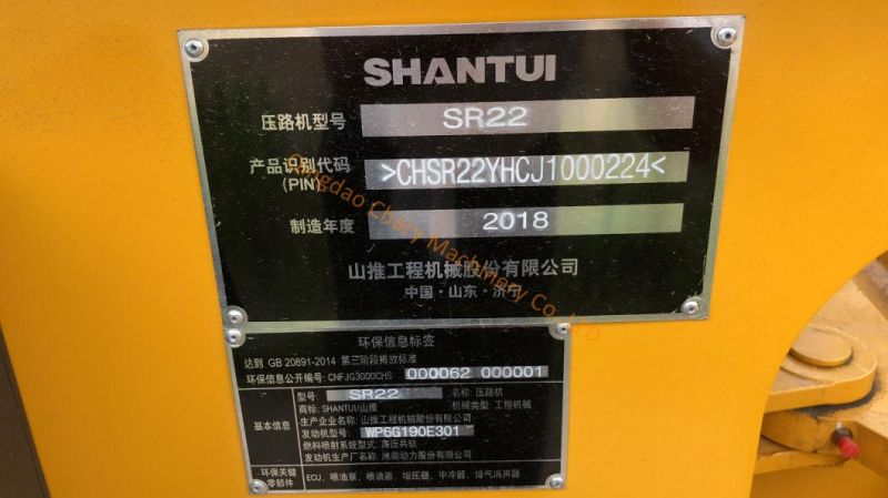 China Shantui Manufacture Single Drum 22ton Road Rollers for Sale