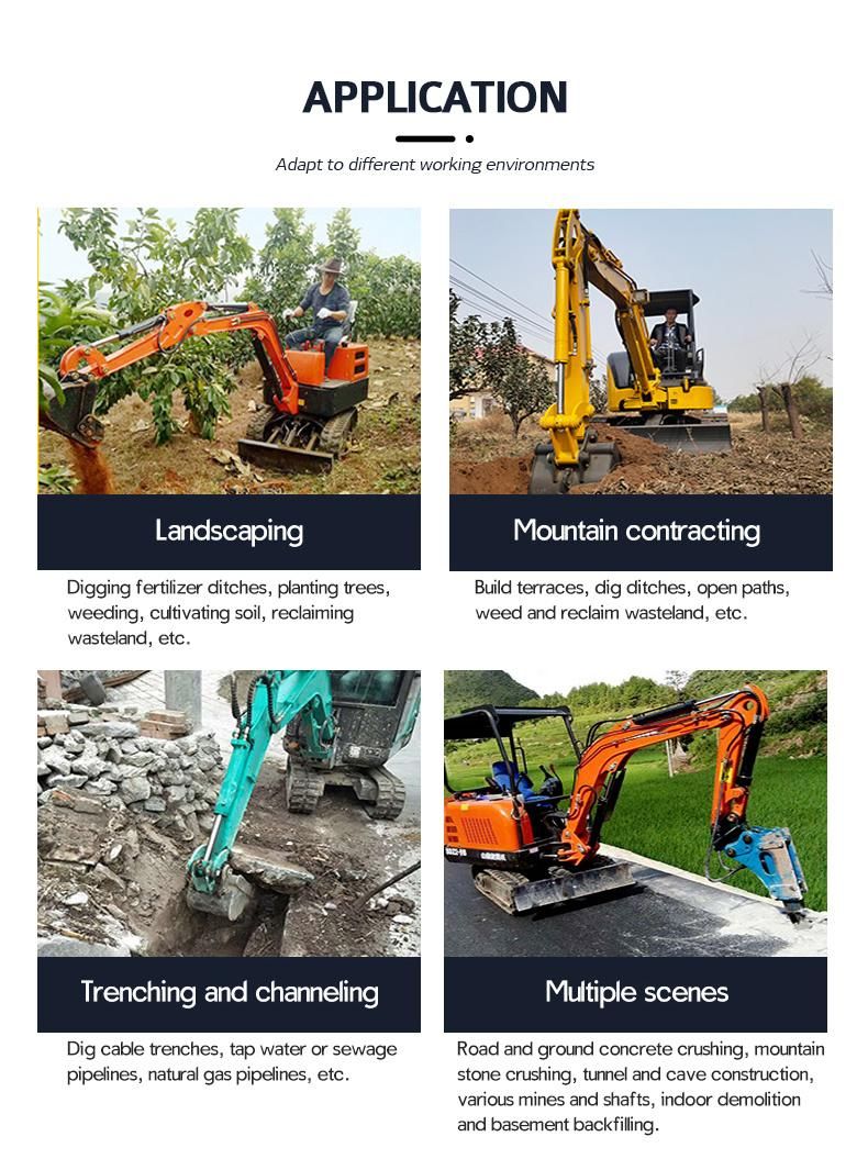 Small Tailless Excavator Engineering Orchard Agricultural Small Excavator