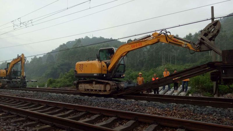 Jg80L Railway Excavator with Sleeper Changer Hirail Maintenance Machinery