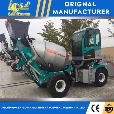 Lgcm High Quality 1.5m3 Self Loading Concrete Mixer Truck with Rotating Function