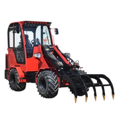 Mini Garden Tractor Front End Loader Telescopic Boom Wheel Loader with Multifunction Attachments