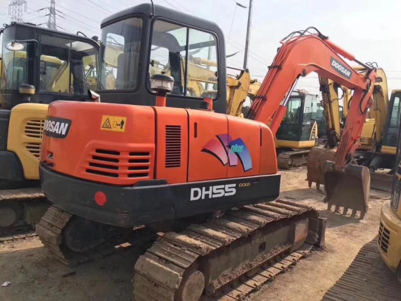 Doosan Dh55 Used Crawler Digger Mini Excavator Excavators Hitachi Komatsu Caterpillar Second Hand 5 Ton Mining Machine Construction Machinery South Korea Good