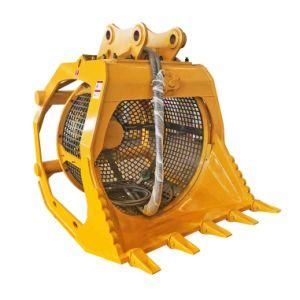 Heavy Duty Rotary Tilt Rock Bucket Concrete Screening Excavator Sieve Bucket