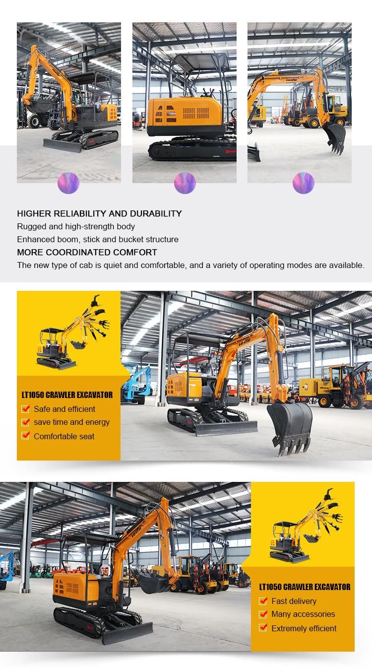 2 Ton 3 Ton Mini Excavator Wholesale Compact New Digging Machine Hydraulic Digger Excavator Prices with Attachments for Sale Hot