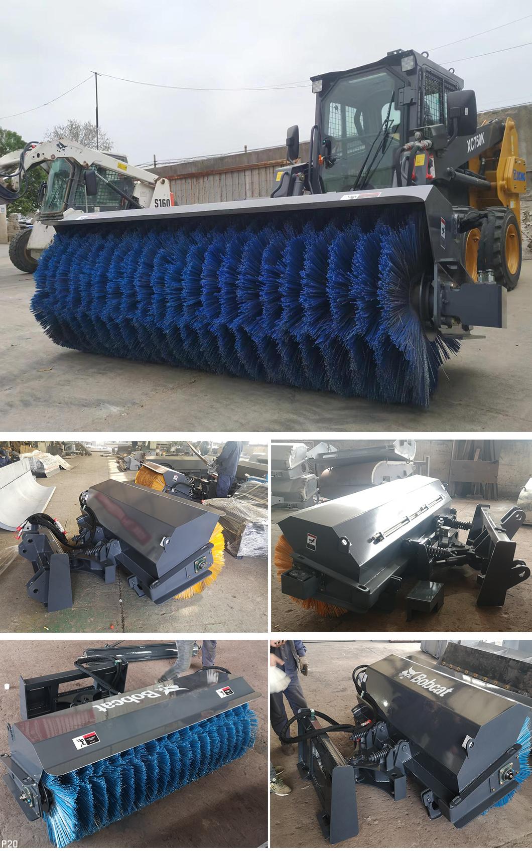 Municipal Construction Angle Broom Sweeper for All Brands Skid Steer Loader, Loader and Vehicle Road Sweeper, Snow Sweeper for Driveway