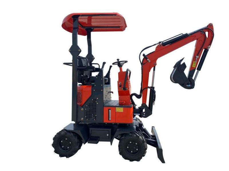 1.2 Ton Colourful Compact Rdt-120A Mini Digger Wheel Excavator 0.6ton 0.8ton 1ton 1.5 Ton