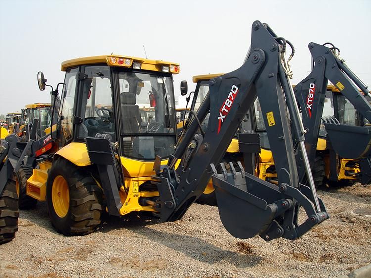 Chinese XCMG 1m3 Xt870 2.5ton Compact Tractor Backhoe Loader Made in China for Sale