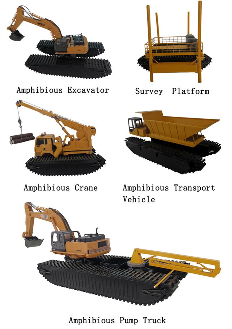 China Factory Crawler Amphibious Excavator with Extended Arm Waterway