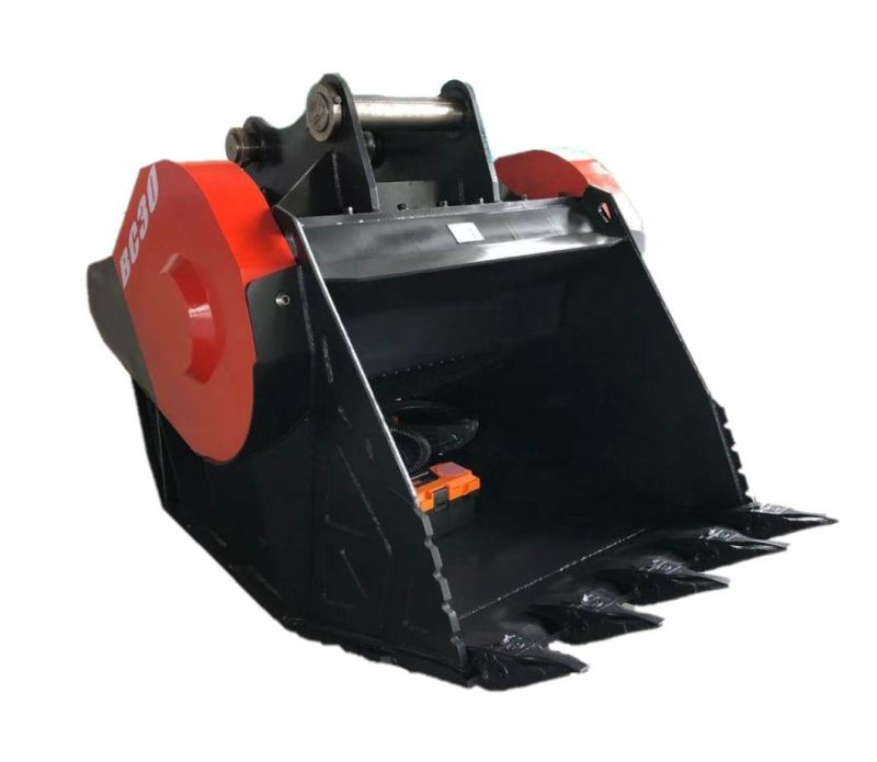 Construction Machinery Padding Bucket Rock Concrete Demolition Waste Excavator Crusher Bucket