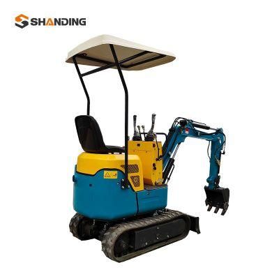 China Minibagger 1.0t Hydraulic Diesel Engine 1 Ton Mini Digger Price List Excavator for Sale