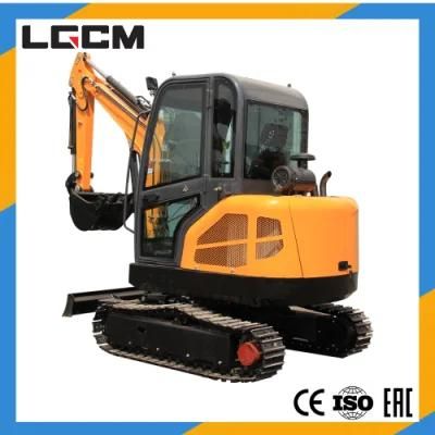 Lgcm Mini Excavator 3.5ton Hydraulic Crawler Excavator with Closed Cabin