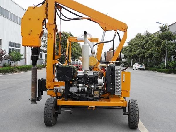 for Road Foundation Used Crawler Type Guardrail Fence Post Pile Driver for Sale