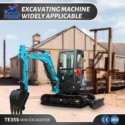 China Cheap Price CE EPA Approved Mini Excavator 3.5ton with Hydraulic Hammer for Sale