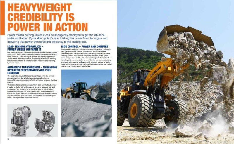 Clg888 Large Wheel Loader 8ton Loader Liugong 886h