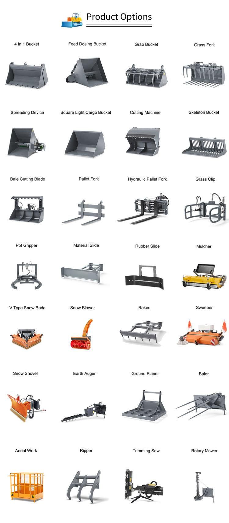 Chinese Diesel Mini Wheel Loader with Pallet Hydraulic Control Valve