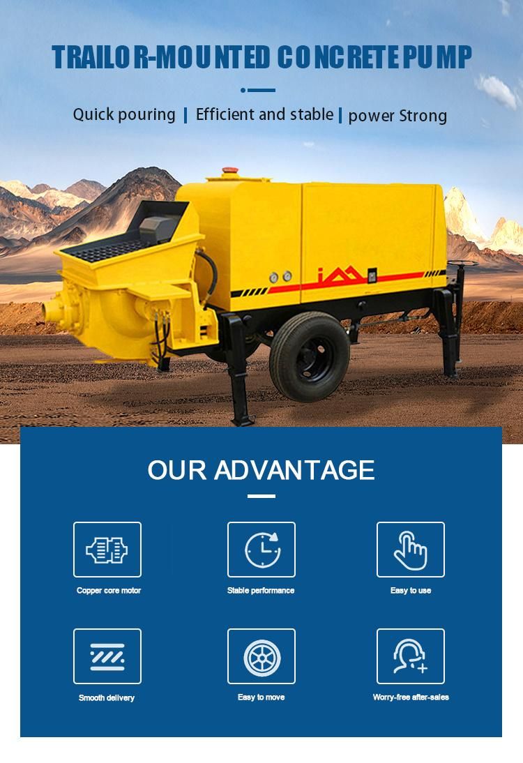 Hydraulic Diesel Pump Concrete Mixer Concrete Pumping Machine Concrete Mobile Concrete Pump Machine