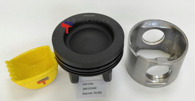 Machinery Engine Parts Piston 20431540 for Excavator Ec360d Ec460d Engine D12D Diameter 130mm