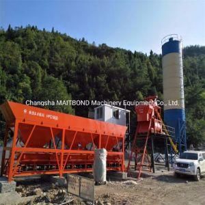 (SANLI) 25m3/H Concrete Machinery Automatic Elevator Bucket Mini Concrete Mixing Plant