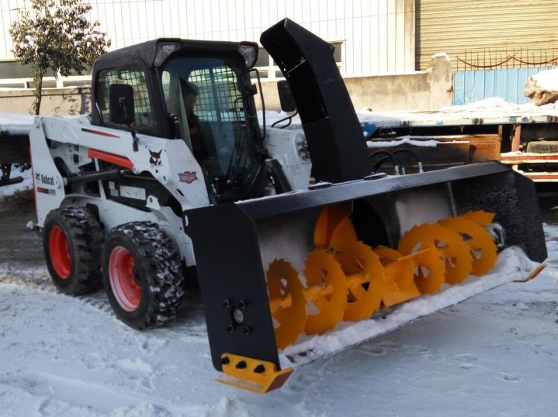 Skid Steer Loader with Snow Blower Attachment for Sale Big Snow Sweeper Mini Loader