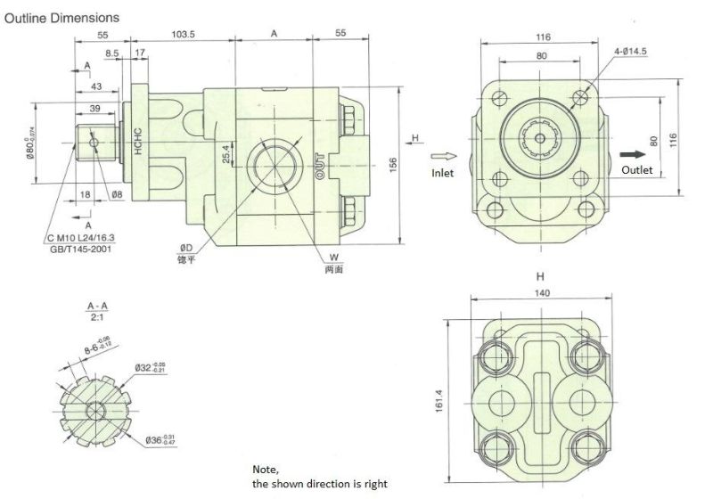 Chinese Supplier Hydraulic Gear Pump Cbgtb2