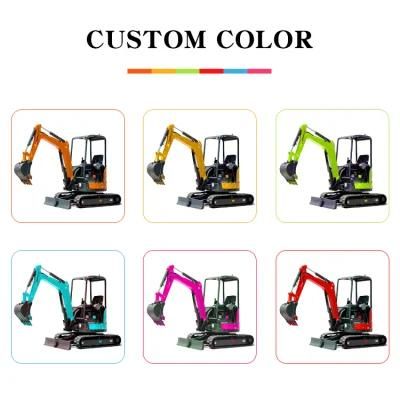 2.5ton Hot Sale China Micro New Garden Small Farm Home Crawler Digger Price with CE Mini Excavator/Bagger 0.6/0.8/1/1.8ton