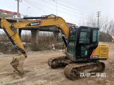 Used Mini Medium Backhoe Excavator Sany Sy75c Construction Machine Second-Hand