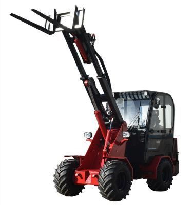 Farming 1500kg Loading Capacity Low Height Animal Husbandry Auger Feeder Bucket Wheel Loader