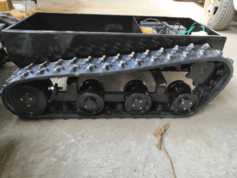 48V 1kw Loading Bearing 200kg Rubber Track Chassis Dp-Kls-150