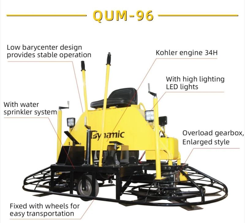 Manufacture Ride-on Gasoline Concrete Power Trowel (QUM-96)