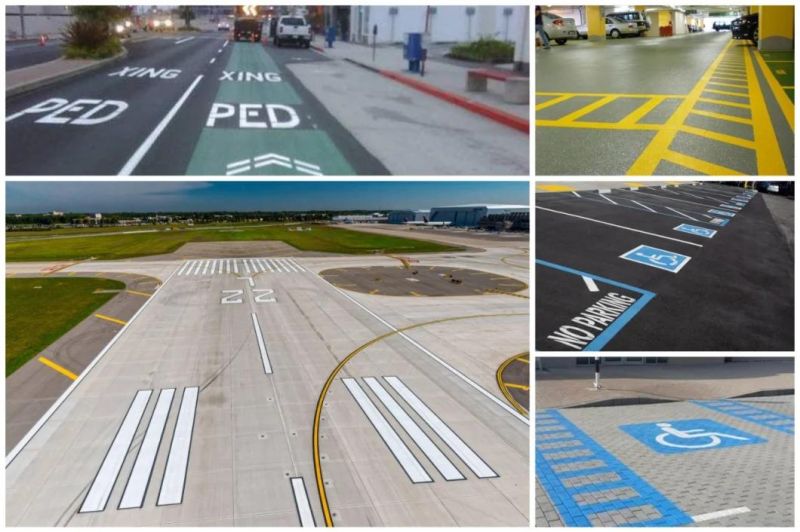 Hand-Push Two-Component Road Marking Machine with Interal-Mixing Application