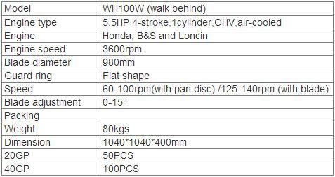 Wh100W Power Trowel with Gasoline Engine