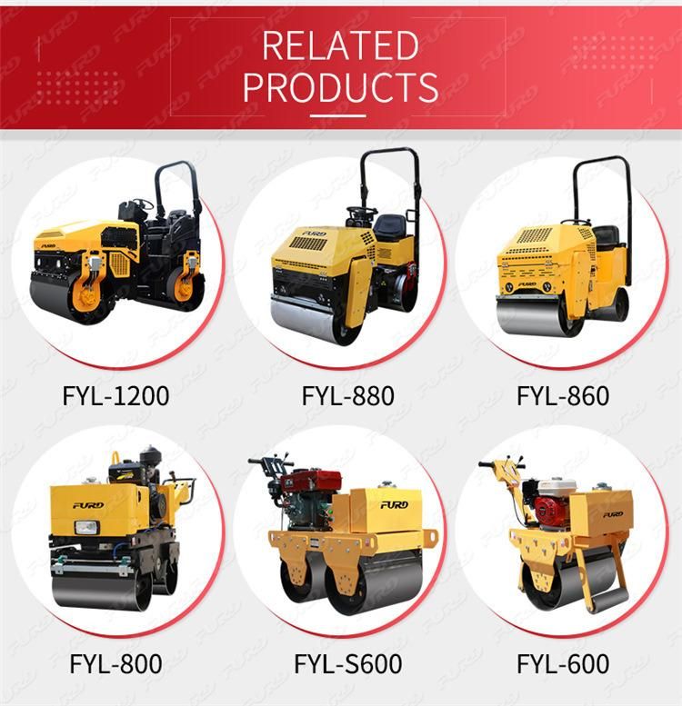 Double Drum Vibratory Roller Asphalt Paving Vibratory Roller Compaction Rollers for Sale Fyl-890