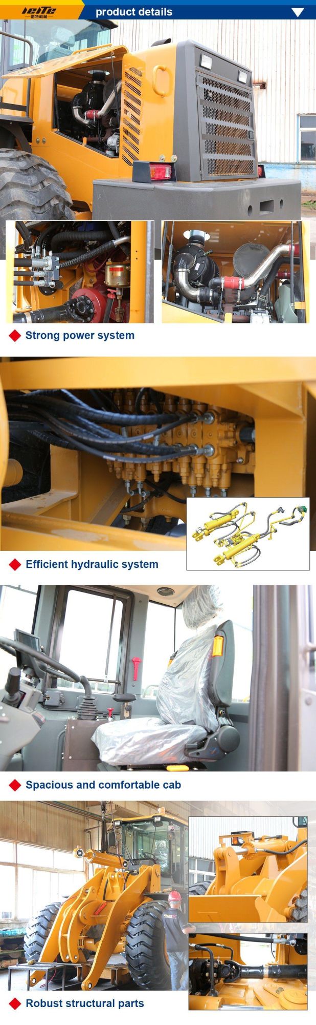 Wheel Loader 3 Ton Hydraulic Pump Wheel Loader with Yuchai Engine
