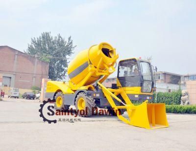 Powerful Shovel Auto Mobile Concrete Self Loading Truck Mixer