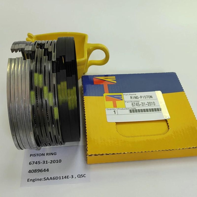 High Quality Diesel Engine Mechanical Parts Piston Ring 6745-31-2010 for Excavator Parts PC300-7 PC360-6 PC300-8 Engine Parst SAA6d114e Qsc8.3 Generator Set