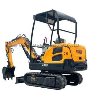 Cougar (KUBOTA engine) Backhoe Crawler Mini Excavator with Retractable Undercarriage and Zero Tail