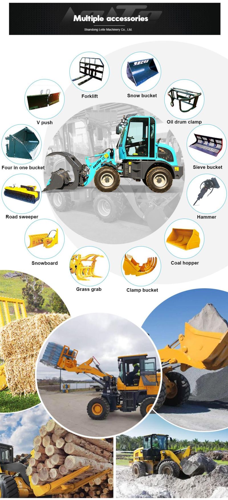 Chinese High Quality 4WD Mini Backhoe Loader Small Backhoe Loader Price 4X4 Mini Loader for Sale