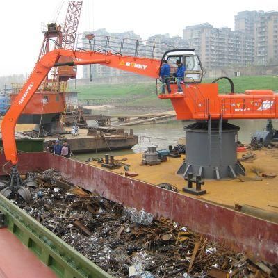 Bonny Wzd42-8c Stationary Electric Hydraulic Material Handler for Unloading Scrap Steel at Wharf From Ship Barge